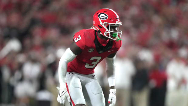Georgia Bulldogs defensive back Kamari Lassiter (3) against the UAB Blazers in the second half at Sanford Stadium.